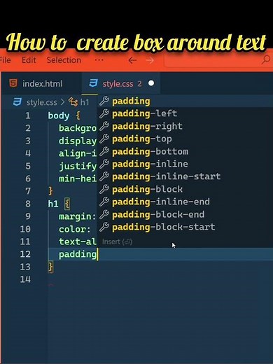 how to create a box around the text in html & css#coding #programming #html #css#htmlcss