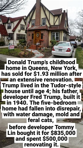 Donald Trump’s Childhood Home in New York Sells for $1.93 Million #shorts #breakingnews #trump #us