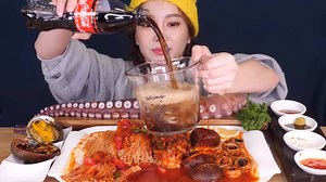 19K views · 430 reactions | [Mukbang] GIANT SPICY OCTOPUS ABALONE MUSHROOMS Eatingsound | Eating Show | Facebook