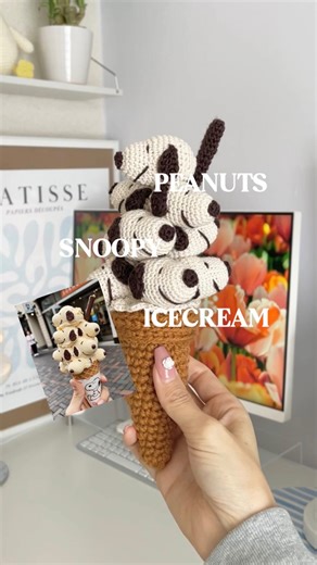 夢子 on Instagram: ". 今週はあみぐるみDay🌸 先週Xに流れてきたスヌーピーのアイスクリーム （多分AI画像…）が可愛かったので編んでみた🫶🏻 #編み物 #かぎ針編み #かぎ編み #뜨개질 #crochet #amigurumi #あみぐるみ #아미구루미 #スヌーピー #PEANUTS #SNOOPY"