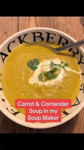 Carrot & Coriander Soup Recipe using a Soup Maker