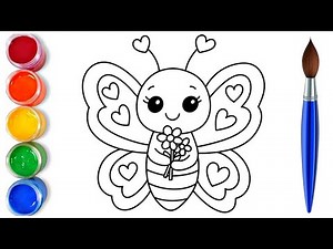 How to draw easy butterfly | easy drawing step by step for kids