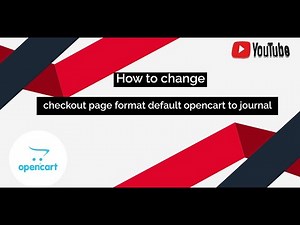 How to change checkout page format default opencart to journal