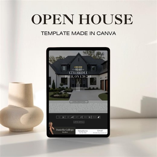 Open House Flyer|real Estate Template|just Listed Flyer|editable Canva|open House Flyer|real Estate |editable Canva|luxury Property Flyer - Etsy