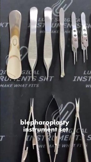 Premium Blepharoplasty Instruments Set With Stainless Steel Box Included Silicone Mat