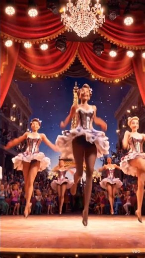 🔥 Can-Can Dance in Paris 🇫🇷 | Vibrant 3D Cabaret Show | Cinematic Animation 💃#shorts#ytshorts