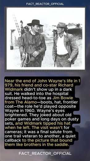 Widmark’s last ride for Duke #OldHollywood #WesternIcons