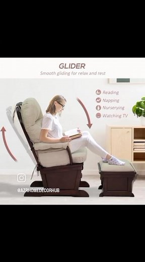 Best Nursery Glider Rocking Chair with Ottoman 👶 | Comfortable Chair for Moms & Baby