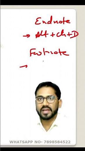 Footnote & Endnote in ms word shortcut key.