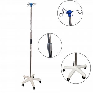 [Hot Item] Medical Instrument Infusion Drip Portable Clinc Stainless Steel Hospital IV Pole Stands