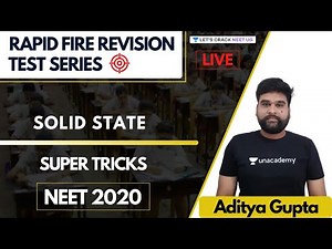 Solid State with Super Tricks | Revision Test Series | NEET Chemistry | NEET 2020