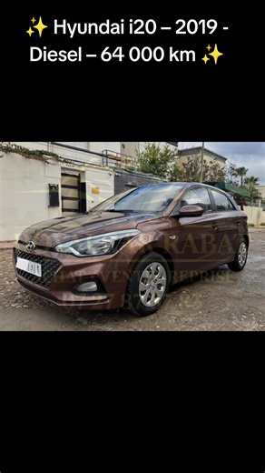 ✨ Hyundai i20 – 2019 - Essence – 64 000 km ✨ ✅ Première main 🚫 Jamais accidentée ⛽ Diesel économique 🛣 64 000 km 🌬️ Climatisation 📸 Caméra de recul 🔊 Aide au stationnement 📺 Poste multimédia 🪟 4 vitres électriques 🚘 Citadine fiable & pratique 🧼 Très bon état – Entretien suivi 📍 ROYALCAR RABAT 📞 07 27 87 87 83 #Hyundaii20 #AutoMaroc #VoitureMaroc #royalcarrabat #Royalcar_Rabat