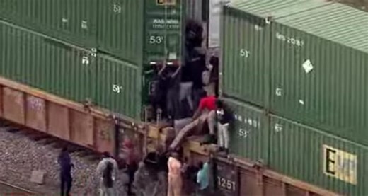 Thieves caught on video raiding freight train in Chicago in broad daylight