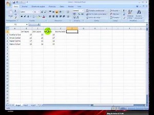 Como crear tablas con Microsoft Excel 2007 - Video 1 (Anjes Cordano)