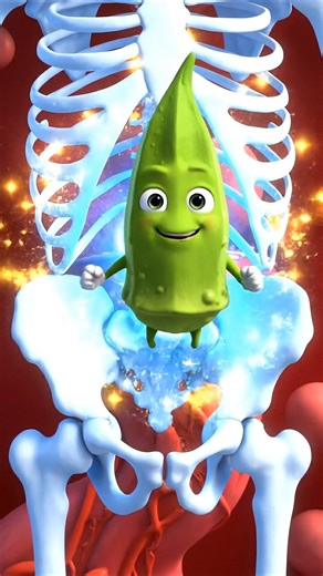 Healthy veggies at work! 🥬✨#VeggieHeroes #HealthyBody #3DAnimation #NutritionFun #KidsEducation