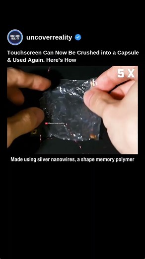 Technology Breakthrough: Touchscreen Can Now Be Crushed into a Capsule & Used Again #tech #shorts