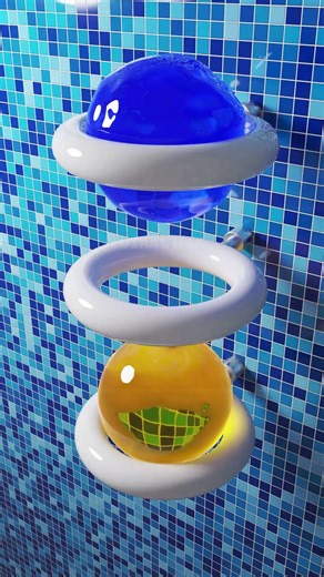 Satisfying Water Balls 💦 Water Simulation ASMR ⏳ #asmr #waterasmr