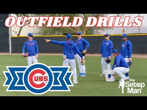 Chicago Cubs Outfield Drills at Spring Training 2025