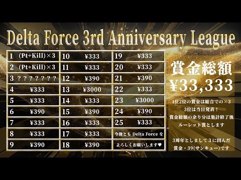 【3周年記念】Delta Force 3years ANNIVERSARY リーグ 荒野行動