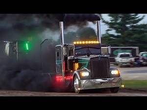Semi Pulling 2024 Over The Top Diesel Showdown B Class Semis. Onaway Speedway.