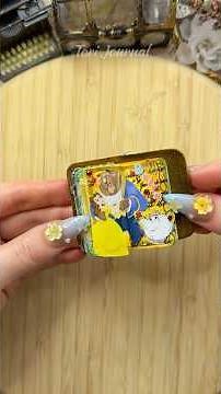 ASMR mini journal Belle from Beauty and the Beast🌹📚✨👑🕯️🏰|#asmr #journal #scrapbooking #diy #fyp