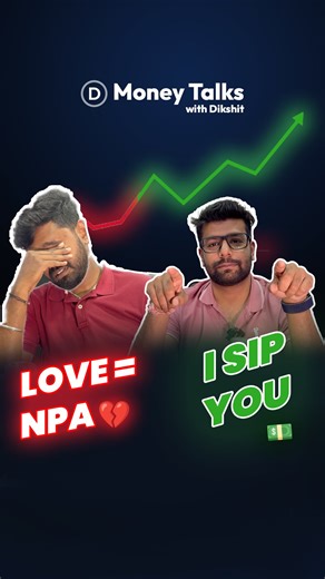 Dikshit Jain on Instagram: "This Valentine’s Day, Invest Smarter. 💸💔 Feelings fade. Compounding stays. 📈 @zakirkhan_208 @bajrangdal_org @financewithsharan — Aap kuch tippani karna chahenge? 🎤 Let’s be real—Love is officially a Non-Performing Asset (NPA), but your portfolio doesn’t have to be. Stop allocating your emotional capital to assets with zero liquidity. 💎 If your heart is a “Permanent Write-off,” let compounding be your healing. Market risks are predictable; partner mood swings are 