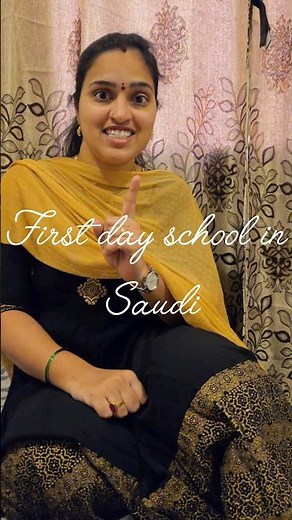 Liki first day school in Saudi Arabia #shorts #saudiarbia #telugu