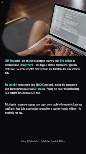 CNA Financial paid $40M to hackers