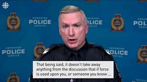 An Edmonton Police Service staff sergeant addresses police training in the use of force after a video emerged online this week showing an EPS officer using his knee to pin a black man's neck during a 2018 arrest. Read more: www.cbc.ca/1.5599050 | CBC Edmonton