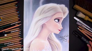 آموزش طراحی و السا. نقاشی جذاب السا . فروزان دو .drow elsa