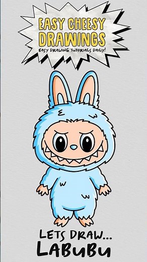 How to Draw LABUBU 😱🐰 (The Monsters) | Easy Step-By-Step Drawing Tutorial