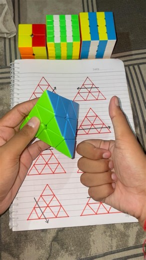 Pyramid Cube Solve Trick Part-202 💀👍 #puzzle #rubikscube