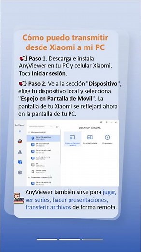 Como proyectar la pantalla del teléfono a la computadora#telefonos #xiaomi #duplicar #pc #fyp #tips