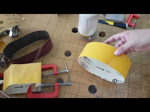 Como fazer lixas para lixadeira de cinta passo a passo.