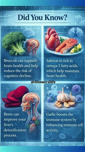 🤔 Did You Know? 4 Super Foods for Brain, Heart & Immunity | Healthy Life Tips #healthylifestyle