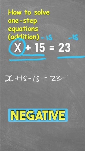 How to solve One-Step equations (addition) #howto #math #equations #algebra #year7