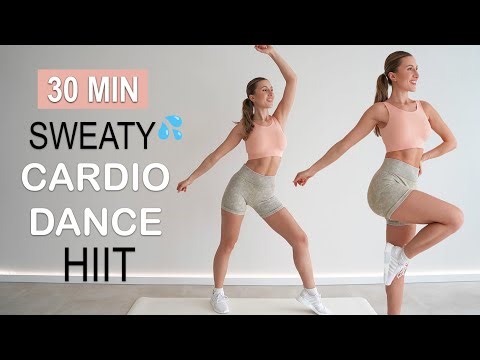 30 MIN SWEATY CARDIO DANCE HIIT Workout, All Standing, High Intense -All Levels, Full Body Fat Burn