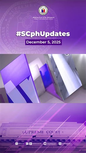 Here’s the latest from the Supreme Court of the Philippines, December 5, 2025: • SC orders return of 60B PhilHealth funds; permanently prohibits transfer of remaining funds • SC sets new rule: Votes for nuisance candidates under automated elections considered ‘stray’ • SC approves OSG’s re-entry of appearance in Duterte’s ICC arrest case • SC approves Rules on Filipino Sign Language Interpreting in the Judiciary • 2025 Bar Exams results out on January 7, 2026 • Application for 2026 SSBE now open