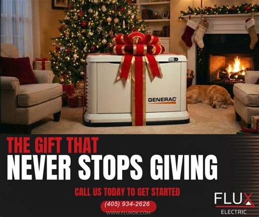 Dreaming of a bright and worry-free holiday? A Generac generator from Flux Electric is the ultimate gift for your home. Stay warm, stay safe, stay powered! #HappyHolidays #Generac #FluxElectric #PowerYourHome #HolidayGiftIdeas | Flux Electric