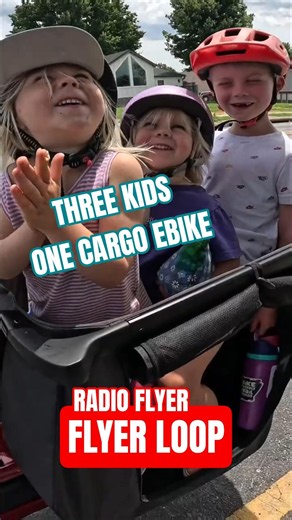 Loading All 3 Kids Onto One Ebike | Flyer Loop by Radio Flyer #cargoebike #ebike #radioflyer