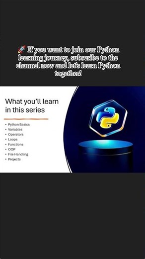 Python Series Introduction | Your Learning Journey Starts Here