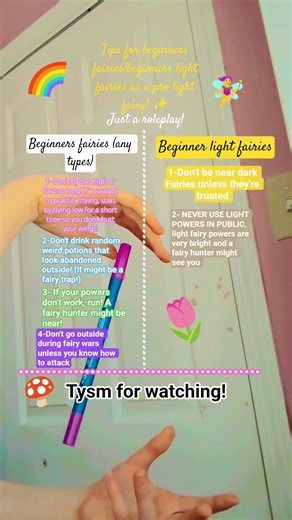 tips for beginners fairies! #bringbackfairytok #fairy f#fairyrp #fairyroleplay #fairytok