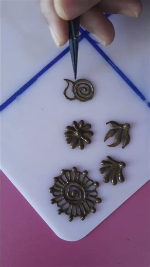 Easy Basic Mehndi Elements 🌿 #mehndi #easy #art #hack #shorts #ytshorts #shortsfeed