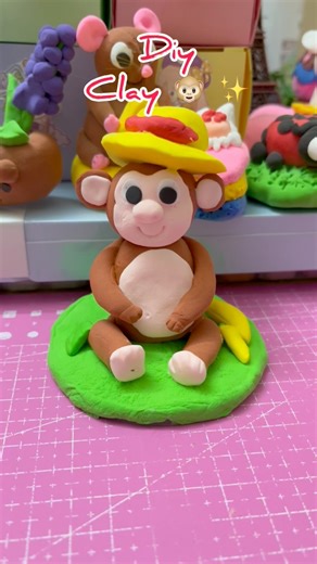 1.1K views · 40 reactions | Diy clay monkey easy  #diy #crafting #cute #clayart #clay #crafts #viralreelschallenge #monkey #funny #giftideas | String Art by KK | Facebook