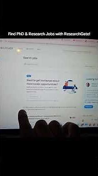 How to Find PhD Positions, Research Projects & Jobs on ResearchGate (Step-by-Step)