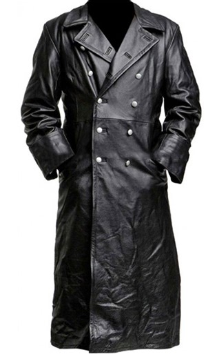 Vintage Military Style Faux Leather Trench Coat: German Officer Style - Etsy