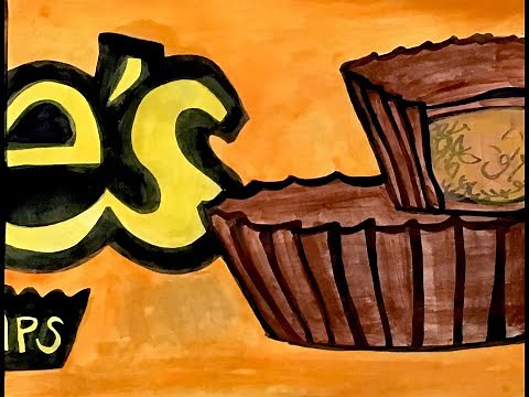 Pop Art Candy Wrapper Close-Up Drawing/Painting