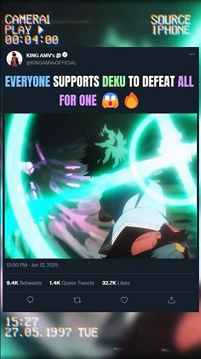 EVERYONE SUPPORTS DEKU TO DEFEAT ALL FOR ONE 😱🔥 | #myheroacademia #edit #mha #amv #anime
