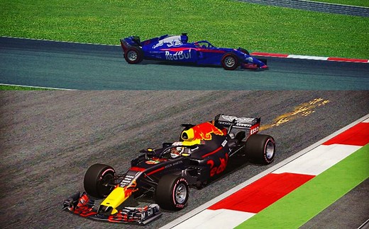 F1 红牛阵营的隔空对决 维斯塔潘VS科维亚特 2019 vs 2016 【RF Modding】