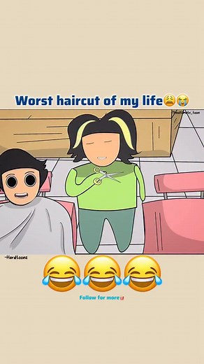 Haircut 💇 ❎blouscut 💀✅ Thanks for watching 🤌🏻follow for more🍿 Credit- Hardtoonz #reels #funnyanimation #animation #haircut #childhoodmemories #relatable #shorts | The Ultimate Toon